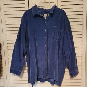 L.L. BEAN Vintage Cotton Corduroy Button Up Womens Sz 3x shacket